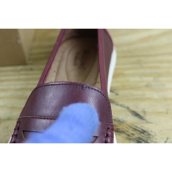 New GH Bass Weejuns Womens 9M Red Leather Penny Loafers Weekend Slip On - Picture 7 of 8